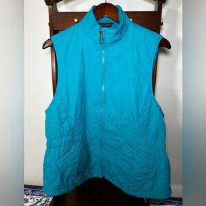 Bit & Bridle Turquoise Quilted Vest Women’s XL